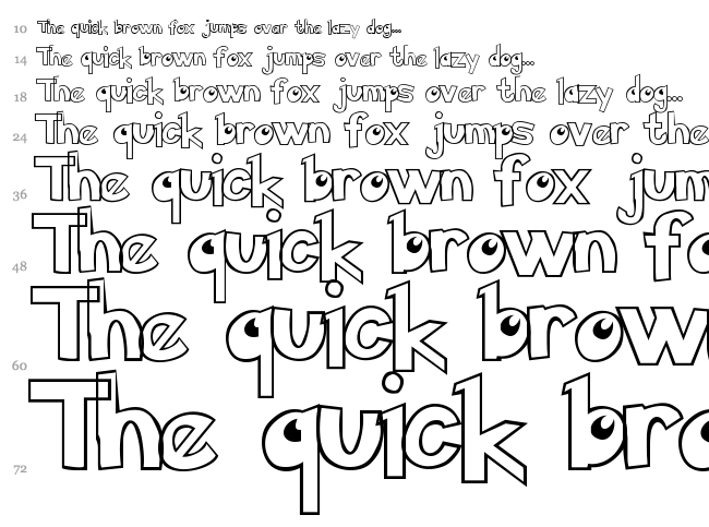  font waterfall